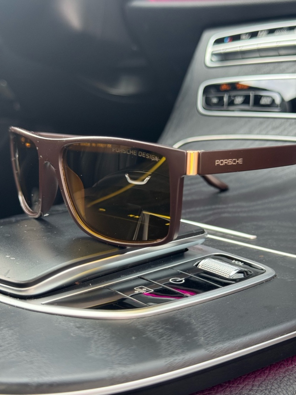 Porsche Design Matte Brown Sunglasses Temples